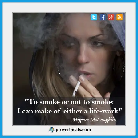 Saying about smoking