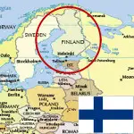 Finland Map and flag
