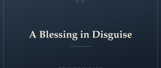 A Blessing in Disguise — Proverbicals