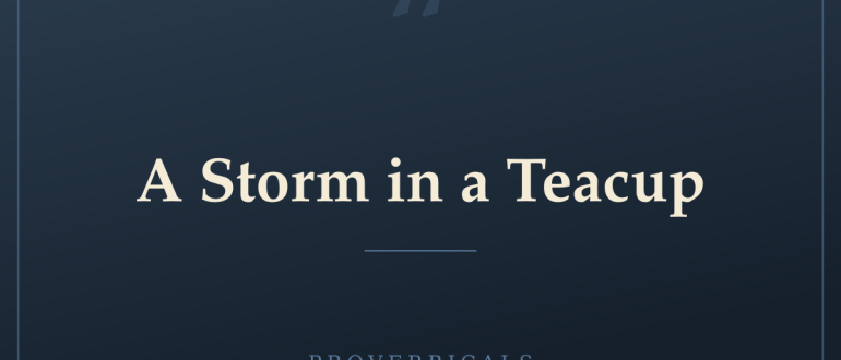 A Storm in a Teacup — Proverbicals