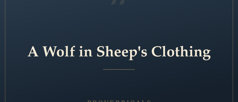 A Wolf in Sheep's Clothing — Proverbicals