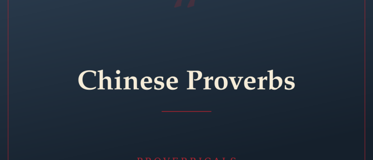 Chinese Proverbs — Proverbicals