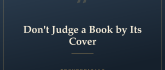 Don't Judge a Book by Its Cover — Proverbicals
