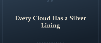 Every Cloud Has a Silver Lining — Proverbicals