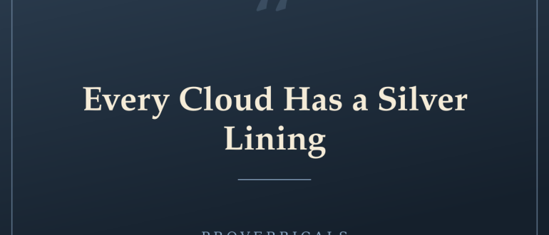 Every Cloud Has a Silver Lining — Proverbicals