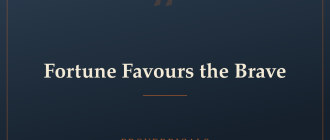 Fortune Favours the Brave — Proverbicals