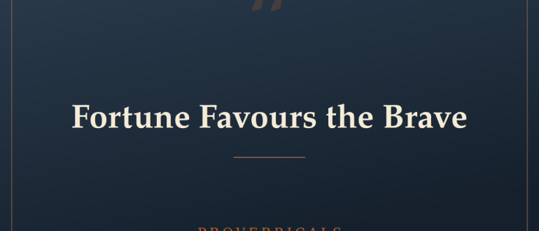 Fortune Favours the Brave — Proverbicals