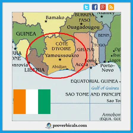 Ivorian Political map