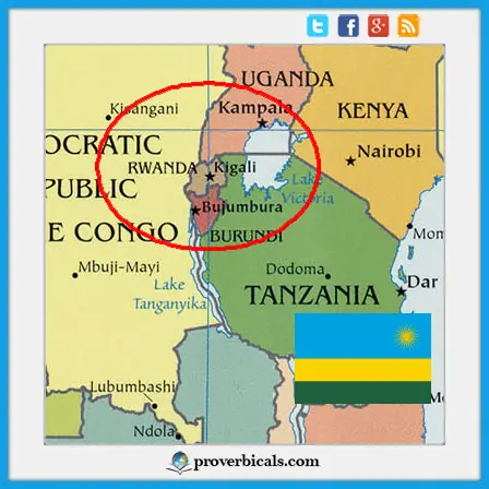 Rwandan political map