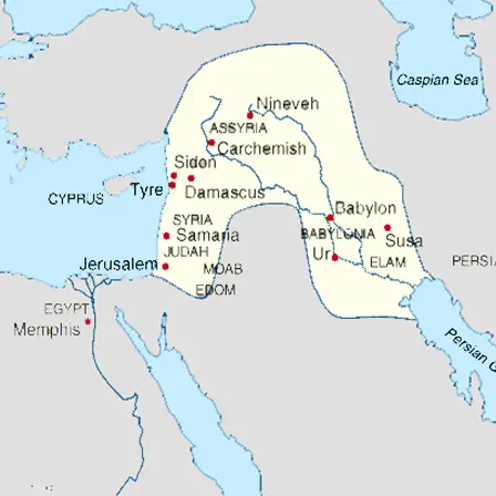 The Babylonian empire map
