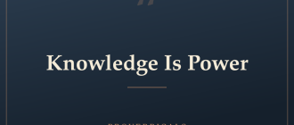 Knowledge Is Power — Proverbicals