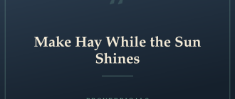 Make Hay While the Sun Shines — Proverbicals