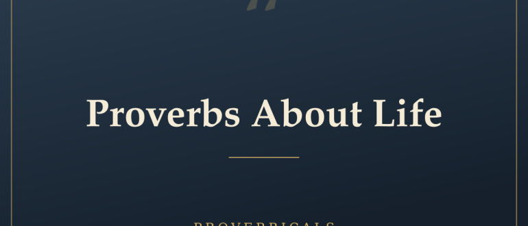 Proverbs About Life — Proverbicals