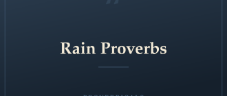 Rain Proverbs — Proverbicals