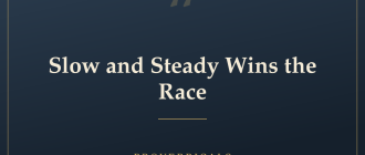 Slow and Steady Wins the Race — Proverbicals