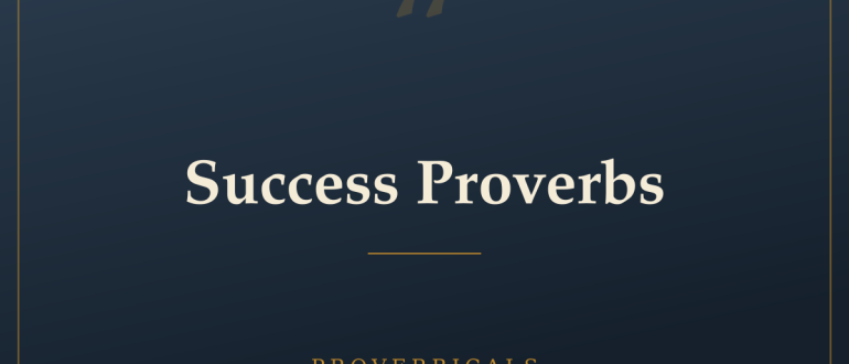 Success Proverbs — Proverbicals