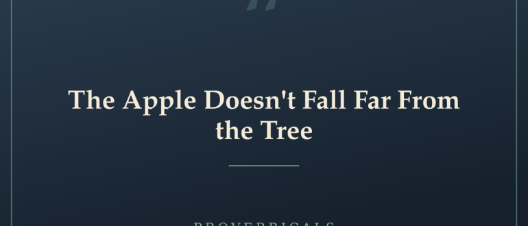 The Apple Doesn't Fall Far From the Tree — Proverbicals
