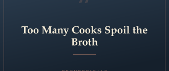 Too Many Cooks Spoil the Broth — Proverbicals