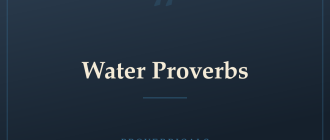 Water Proverbs — Proverbicals
