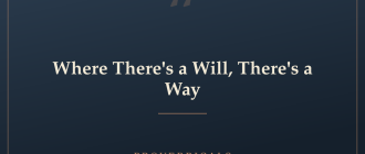 Where There's a Will, There's a Way — Proverbicals