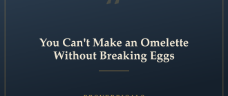 You Can't Make an Omelette Without Breaking Eggs — Proverbicals